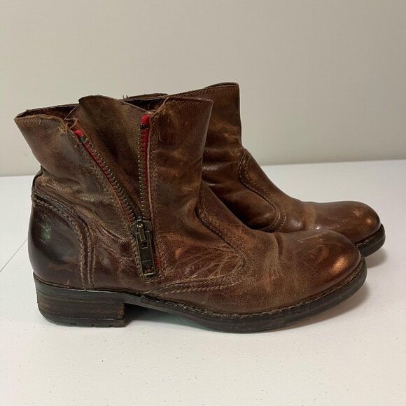 Brown Leather Ankle Boots - Picture 10 of 16